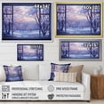 thumbnail image 4 of Designart "Purple River Winter's Reflective Charm IV" Landscapes Framed Wall Art Decor - Traditional Purple Winter Landscape Entryway Framed Wall Art, 4 of 6