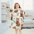 thumbnail image 5 of Wearable Blanket with Sleeves and Pocket Oversized Hooded Sweatshirt 3-14 YR Red Panda Pattern S, 5 of 7