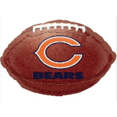 18" CHICAGO BEARS BROWN Football Balloon • Party Supplies Decorations Foil Mylar Balloon