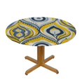 thumbnail image 3 of HAOXIT Round Tablecloth, Double Ikat Motifs Exotic Japanese Culture Design, Round Table Cover for Dining Room Kitchen Decor, 3 of 8