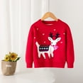 thumbnail image 5 of Zwiiyzr Toddler Baby Boy Girl Christmas Sweater Pullover Reindeer Snowman Sweatshirts Knit Tops for 2-7 Years Red, 5 of 7