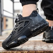 Men Steel-Toe Work Safety Boots Rotating Buckle Design Indestructible Work Shoes