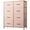 Pink and Rose Gold, variant on GALAXHERO 8 Drawer Fabric Dresser for Bedroom, Storage Bins Chest of Drawer for Closet, Living Room, Hallway, Pink