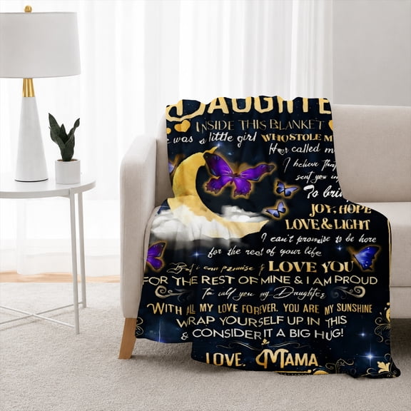 Son Inspirational Flannel Fleece Blanket Family Quote Soft Cozy Throw Blanket Gift Home Decor Bedroom SPXUBZ 80"x60"
