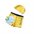 thumbnail image 1 of 2 Pcs/set pour Garçon de 1 à 12 Ans Maillots de Bain en Polyester avec Bonnet de Bain Ensemble de Natation, 1 of 8