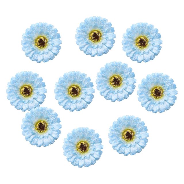 Clips de Cabello 10 Pcs Soledad Diademas de Flor Artificial Azul