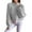 Gray, variant on QIPOPIQ Womens Sweaters Clearance Drop Shoulder Sweater Solid Casual Sweater Round Neck Warm Tight Pullover Knitwear White 2XL