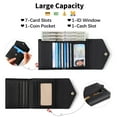 thumbnail image 4 of KL928 Small Wallet for Women Leather RFID Blocking Credit Card Holder Organizer Mini Bifold Zipper Coin Purse,Black, 4 of 5
