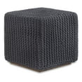 thumbnail image 3 of Loft Lyfe Fil de Coton Jaxston 3-en-1 Pouf / Pouf / Table d'Extrémité, Gris Foncé, 3 of 7