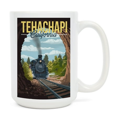 

15 fl oz Ceramic Mug Tehachapi California Tunnel Scene Dishwasher & Microwave Safe
