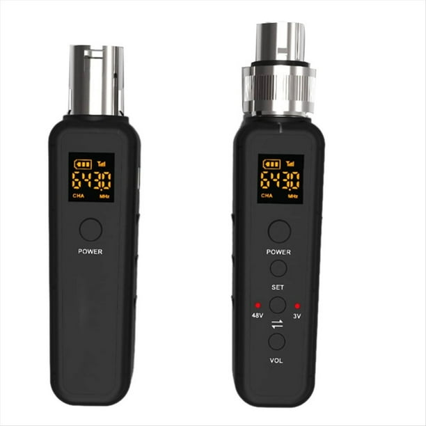 Convertidor de Micrófono Inalámbrico Uhf Transmisor Receptor Xlr para Micrófono Adaptador Receptor Transmisor de Guitarra 640-690Mhz