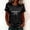 #1 Black, variant on Women's Shimmer Glitter Print Patriotic T-Shirt, American Flag-Inspired Casual Tee, Comfortable Summer Top for Fourth of July & Independence Day Celebrations Red S