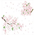 thumbnail image 3 of Floral Duvet Cover Set, Pastel Tone Sakura Flower Branches in Cherry Blossom Tender Nature, Decorative 2 Piece Bedding Set with 1 Pillow Shams, Twin Size, Umber Green, by Ambesonne, 3 of 3