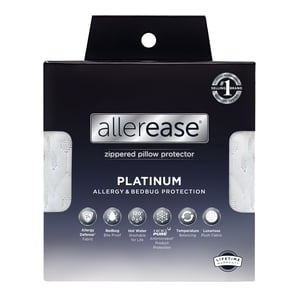 AllerEase Platinum Pillow Protector, King, Plush Zippered