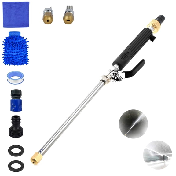 Jethose Pressure Washer, 2-in-1 High Pressure Power Washer for House, for Every Garden Hose (Black)
