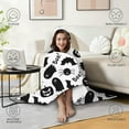 thumbnail image 4 of Wearable Blanket,Halloween Ghosts Bats and Pumpkins Hooded Wearable Flannel Blanket for Adults & Teens,Winter Poncho Shawl Wrap Cape Cozy Anti-Pill,50"x60", 4 of 4