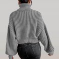 thumbnail image 4 of Honeeladyy Fashion Women Solid Long Sleeve Pullove Turtleneck-Neck Casual Sweater Tops, 4 of 6