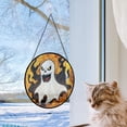 thumbnail image 5 of Stained Glass Window Hanging - Halloween Decoration Evil Scary Big Mouth Ghost Suncatcher for Doors Garden Spooky Sun Catchers Gothic Decor Horror Gifts for Women Men Friend Boy,, 5 of 6