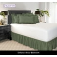 thumbnail image 2 of Ruffled Bed Skirt (Full, Sage) 21 inch Drop Dust Ruffle with Platform, Poly/Cotton Fabric, Available in All Bed Sizes and 14 Colors - Blissford, 2 of 6