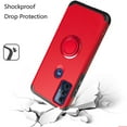 thumbnail image 2 of Designed for Motorola Moto G Pure /G Power 2022 Kickstand Hybrid with 360° Rotate Ring Stand Magnetic Hard PC TPU + Screen Protectror Phone Case Cover [Red], 2 of 11