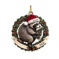 thumbnail image 5 of Christmas Raccoon Funny Hanging Decorations, Cottagecore Cute Raccoon Xmas Tree Pendants Lightweight Shatterproof Whimsical Animal Decor for Home Tree Window Indoor Party Decoration, 5 of 5