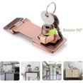 thumbnail image 3 of Metal Locking Hasp 2 Pieces Buckle Locking Hasp Metal Lock Hasp Door Bolt Latch Buckle With Padlock And Key For Garage Doors, Wooden Crates, 3 of 5