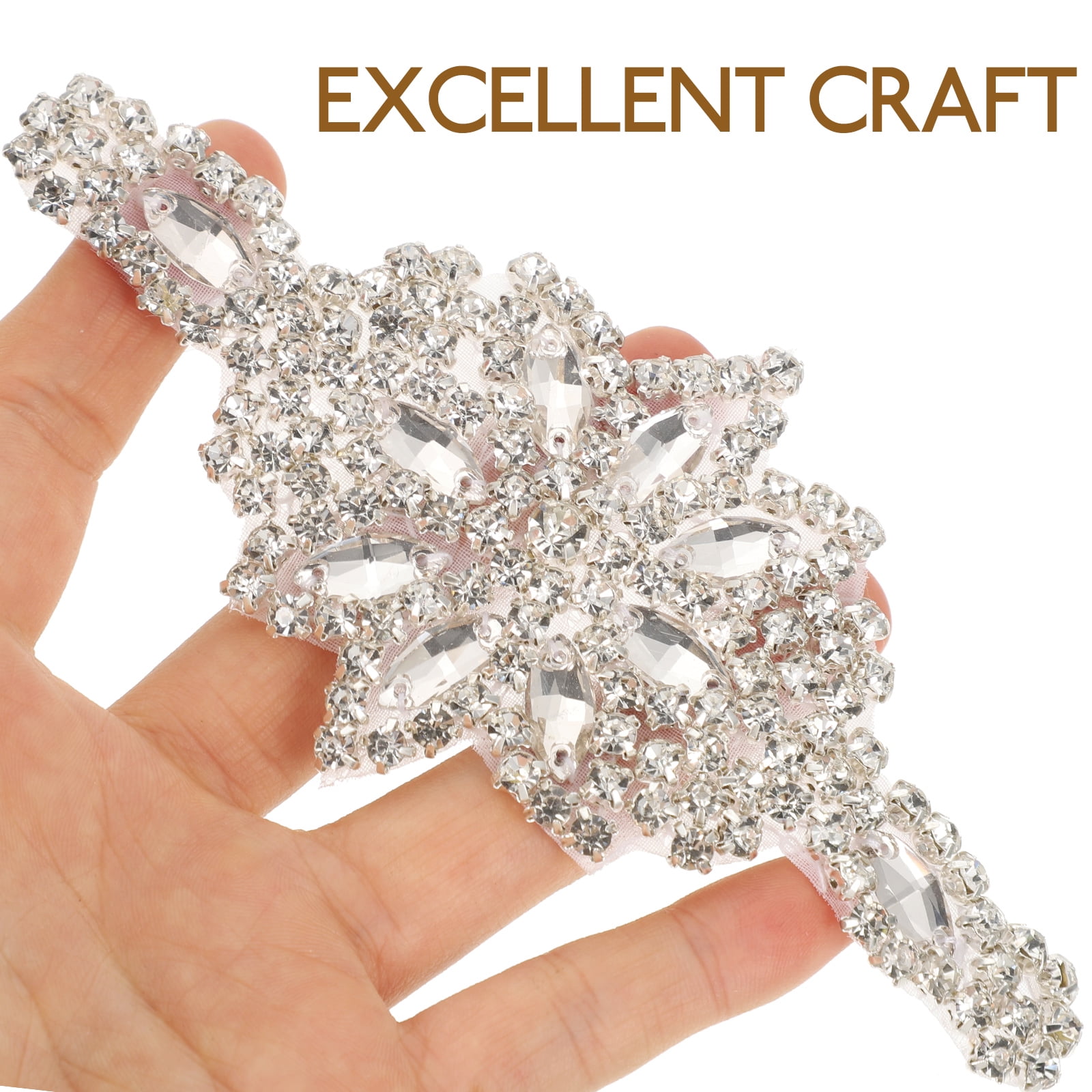  EXCEART 6 Pcs Rhinestone Applique Heat and Bond Lite for  Applique Rhinestone Iron on Letters DIY Back Patches Hotfix Rhinestones  Patches for Clothes Bride Do It Yourself Wedding Dress : Arts