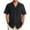 Black, variant on Fankiway Man'S Summer British Short Sleeved Cardigan Fashion Turn-Down Collar Loose Solid Color Shirt Jacket Mens Shirts Short Sleeve Casual Lapel Collared Shirt