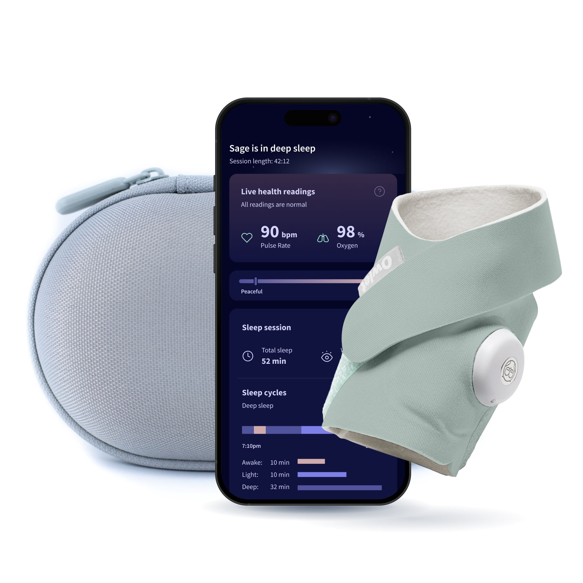 Owlet Smart Sock Baby Monitor with Heart Rate and Oxygen Tracking 