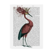 Trademark Fine Art 'Crowed Marsala Heron' Canvas Art by Fab Funky