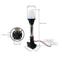 thumbnail image 2 of Pactrade Marine 12V Marine Boat Yacht Pontoon Navigation Anchor Light 360 Degrees All Around White Color Splashproof Black Housing (LED Fold Down Base (H=9.5")), 2 of 10