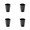 Black-4Pcs, variant on 4-Pack Vertical Ribbed High-Performance PP Water Cups, Simple and Stylish for Home Use, New Design Cold Water Cups (Green)
