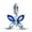 Blue Butterfly charm, variant on MULA Original Christmas Animal Dog Cat Horse 925 Sterling Silver DIY Charms 5A Zircon fit Charms Bracelets for Women Jewelry
