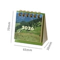 thumbnail image 3 of Mini Desk Calendar 2026, Scenery Theme Series Pocket Calendar, Standing Flip for Home or Desktop Calendars, Small Office, 3 of 8