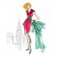 thumbnail image 2 of Tavoletti, Anne 15x18 White Modern Wood Framed Museum Art Print Titled - Colorful Fashion III - New York, 2 of 4