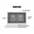 thumbnail image 5 of Karran Usa Qu-810-Pk1 Quartz Qu 32" Undermount Double Basin Quartz Composite Kitchen Sink, 5 of 5