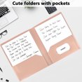 thumbnail image 4 of Musbetu Slot Folders Macaron Color Plastic Double Pocket Heavy-Duty Business Card Slot Organizer Lightweight Sturdy File Folders, 4 of 7