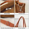 thumbnail image 3 of Women's Cute Corduroy Handbag Canvas Crossbody Bag School Zipper Shoulder Bag - Pink+Grey+Brown, 3 of 5