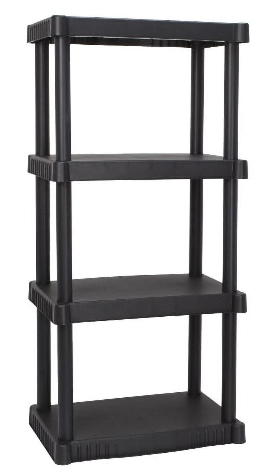 Hyper Tough Plastic 4-Tier Storage Shelves 47.6