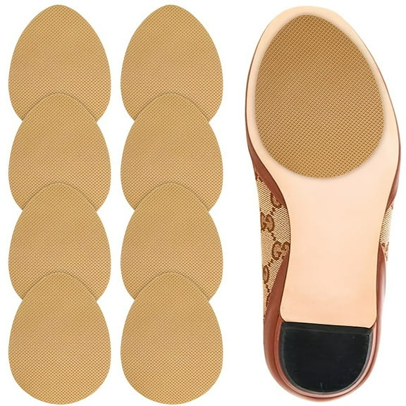 Non-Slip Shoes Pads Adhesive Shoe Sole Protectors, High Heels Anti-Slip Shoe Grips (Beige - 4 Pairs)