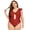 Red, variant on Women's Plus Size Bathing Suit for Women Casual Solid Color Swimsuit for Lap Swimming and Beachwear with Bikini Tops