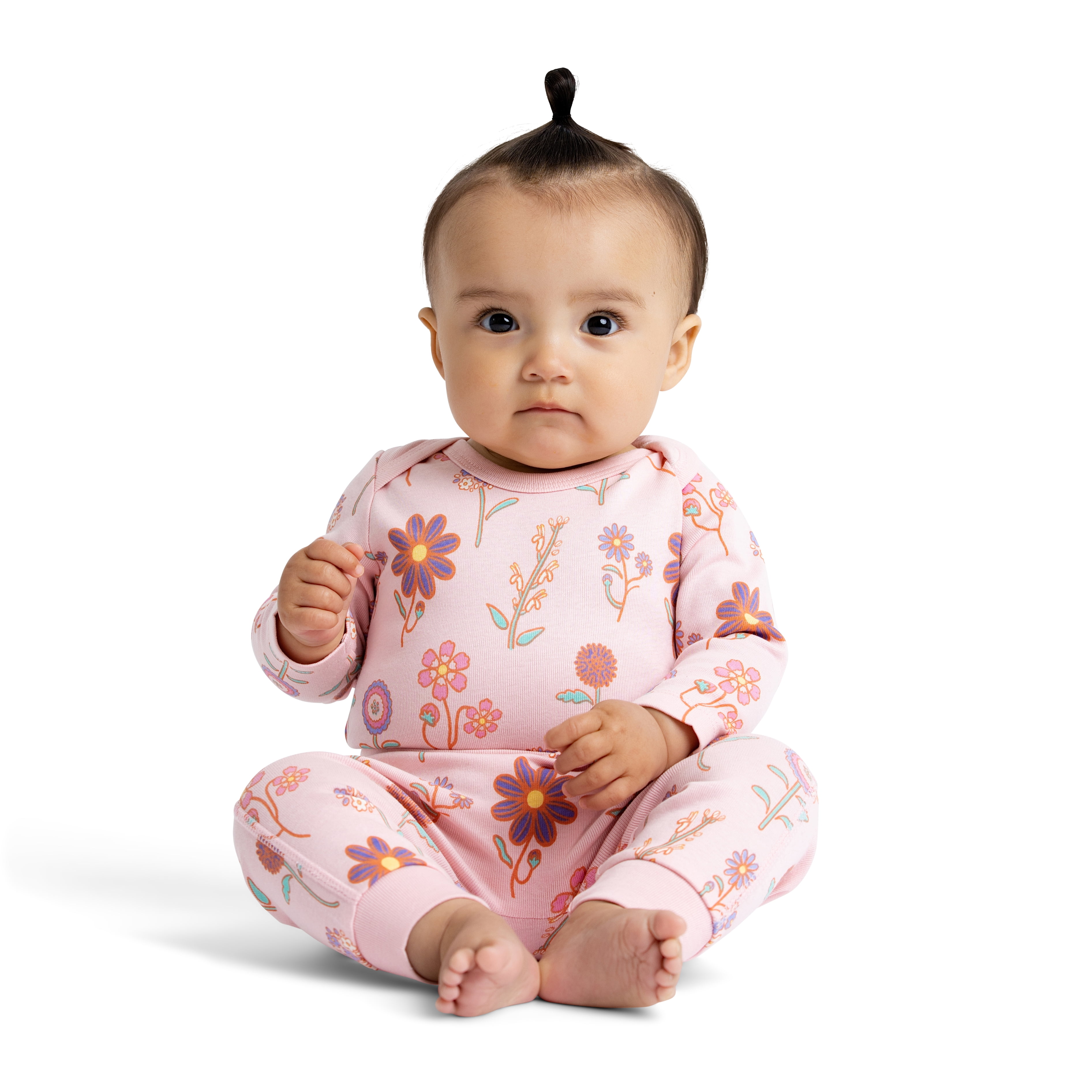 M+A by Monica + Andy Baby Girls Organic Cotton First Moves Set, 2-Piece, Sizes 0M-24M