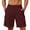 Wine, variant on Men's Hiking Cargo Shorts with Zipper Pockets 7" Lightweight Quick Dry Casual Shorts for Men Golf Work (Navy,S)