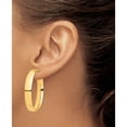 thumbnail image 4 of 14K Yellow Gold High Polished 7mm Omega Back Hoop Earrings (42.7 X 42) Made In Peru pre964, 4 of 6