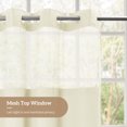 thumbnail image 5 of Barossa Design Waffle Weave Shower Curtain with Snap in Liner, Mesh Window, 71"W x 74"L, Cream, 5 of 6