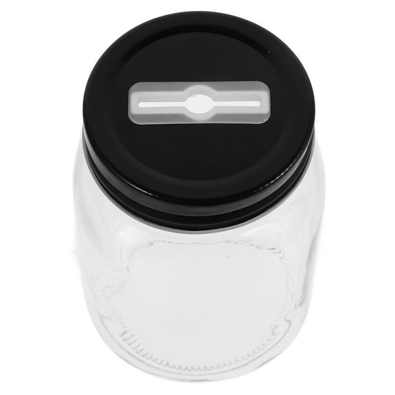 WHAMVOX Glass Piggy Bank For Adults Clear Coin Saving Jar With Slotted Lid Glass Piggy Bank Adults Money Bank Sturdy Coin Storage Jar Money Saving Pot