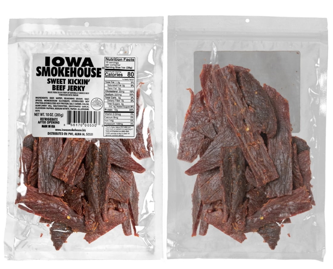 IOWA SMOKEHOUSE Sweet Kickin' Beef Jerky, 10 oz