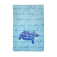 thumbnail image 1 of Betsy Drake KT344 Serviette de Cuisine Tortue de Mer Script Bleu, 1 of 1