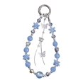 thumbnail image 1 of Elegant Butterfly Flower Crystal Keychain for Women Fashionable and Sturdy Keyrings Accessory for Bags and Keys Transparent, 1 of 4