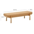 thumbnail image 4 of Julianna Sunflower Yellow Heavy Linen Bench, 4 of 8